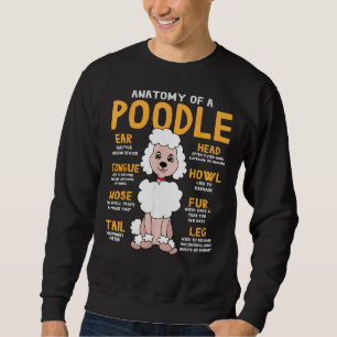 Poodle Anatomie Funny Dog Mama Vater Geschenk Sweatshirt