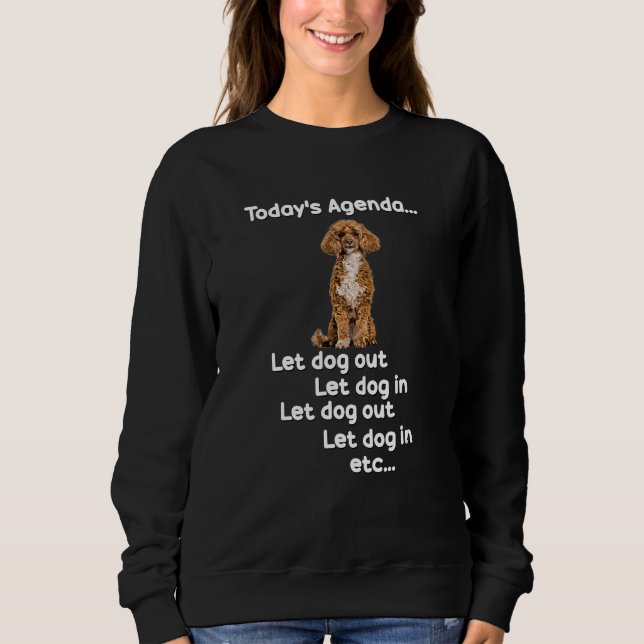Poodle Apricot Brown Hund lustiges niedliches Spie Sweatshirt (Vorderseite)