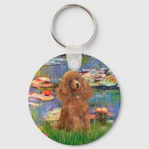 Poodle (Aprikose 10) - Lilien 2 Schlüsselanhänger