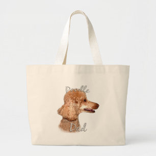 Poodle (Aprikose) Vater 2 Jumbo Stoffbeutel