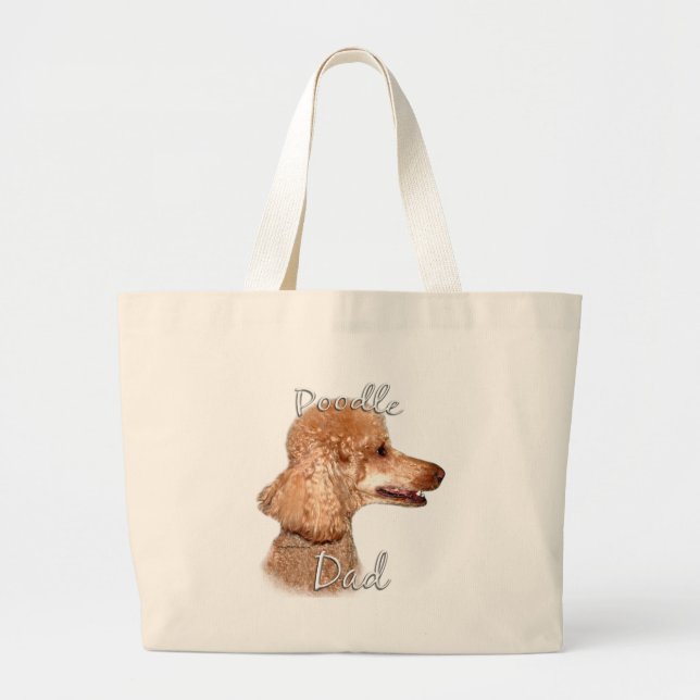 Poodle (Aprikose) Vater 2 Jumbo Stoffbeutel (Vorne)