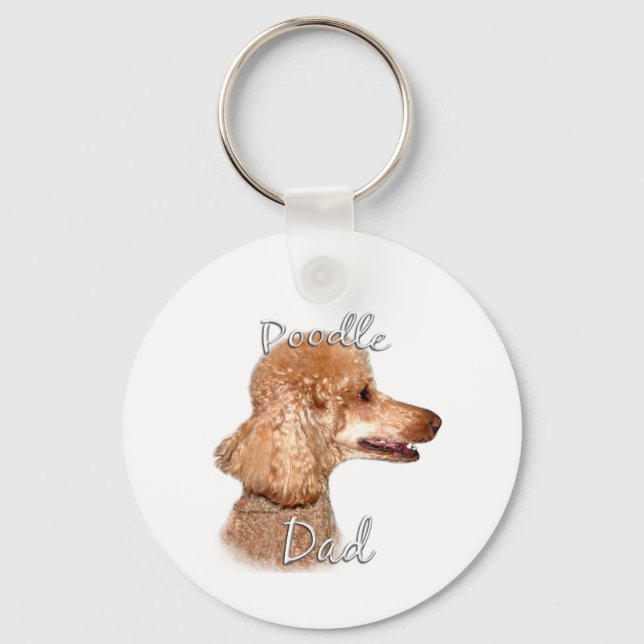 Poodle (Aprikose) Vater 2 Schlüsselanhänger (Vorderseite)