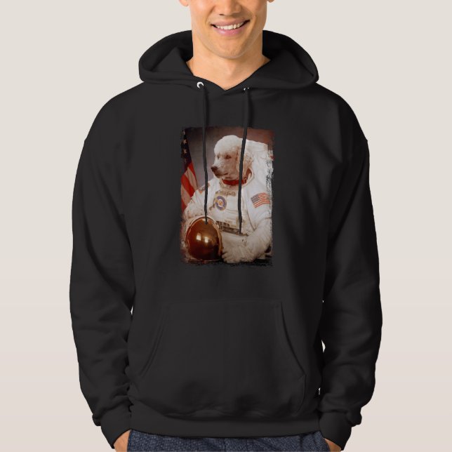 Poodle Astronaut Moon Space Mission Animal Astrona Hoodie (Vorderseite)