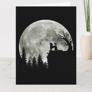 Poodle auf Mountain Halloween Geschenk für Poodle  Karte