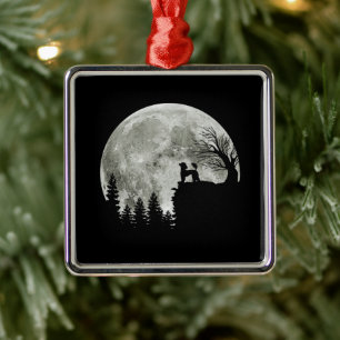 Poodle auf Mountain Halloween Geschenk für Poodle Ornament Aus Metall