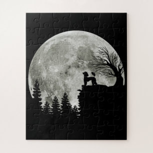 Poodle auf Mountain Halloween Geschenk für Poodle  Puzzle