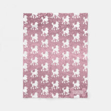 Poodle auf rosa Glitzer