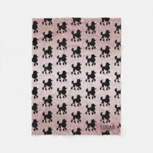 Poodle auf Rose Gold Glitzer