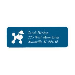 Poodle Baby Dusche Blue