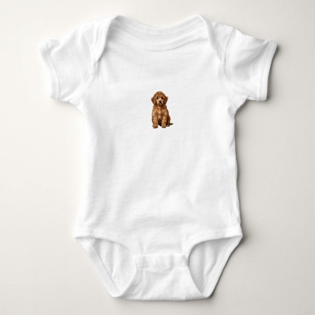 Poodle Baby Strampler (Vorderseite)