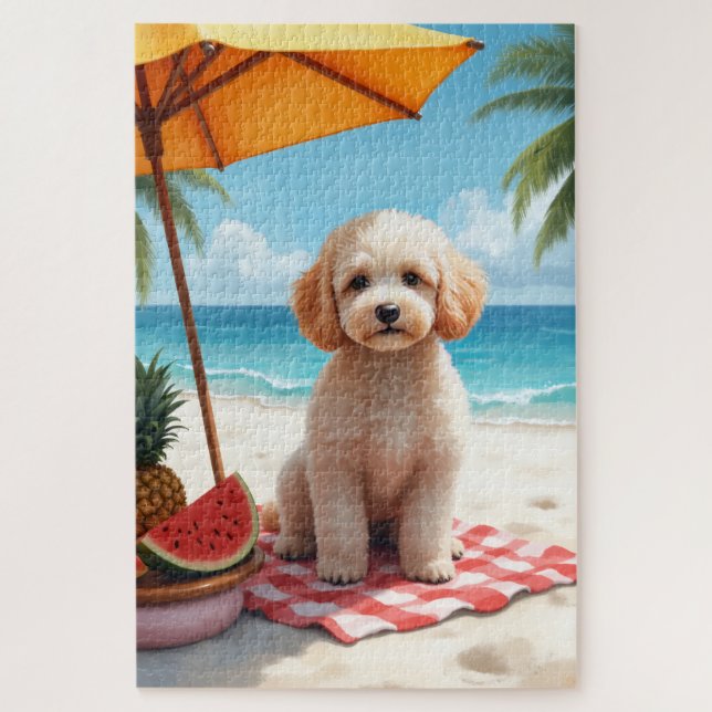Poodle Beach Relax Scene Puzzle (Vertikal)
