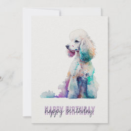 Poodle Birthday Card Dankeskarte