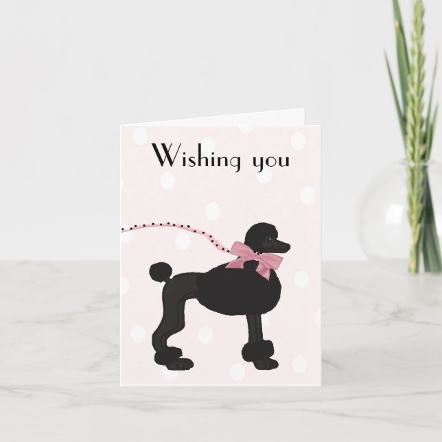 Poodle Birthday Card Karte (Vorderseite)
