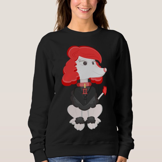Poodle Black Widow von Centtaro Sweatshirt (Vorderseite)