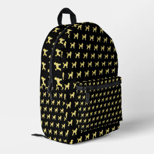 POODLE BLING BEDRUCKTER RUCKSACK