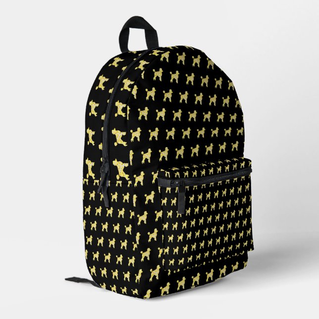 POODLE BLING BEDRUCKTER RUCKSACK (Rückseitige Ecke links)