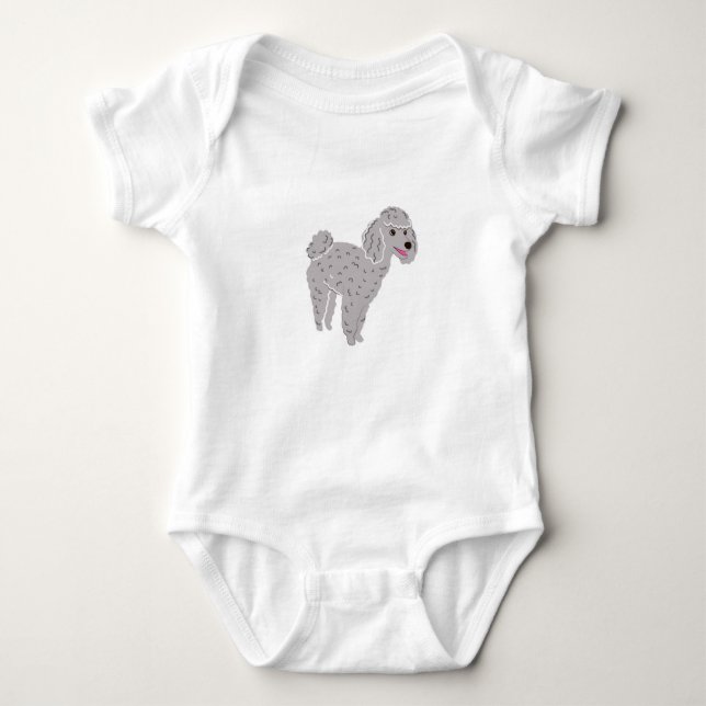 Poodle Body Anzug Baby Strampler (Vorderseite)