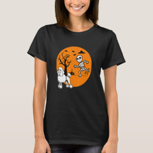 Poodle Bone Halloween Kostümhundebesitzer T-Shirt