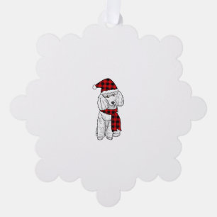 Poodle Buffalo Kariert Poodles Dog Lover Christmas Ornament Karte