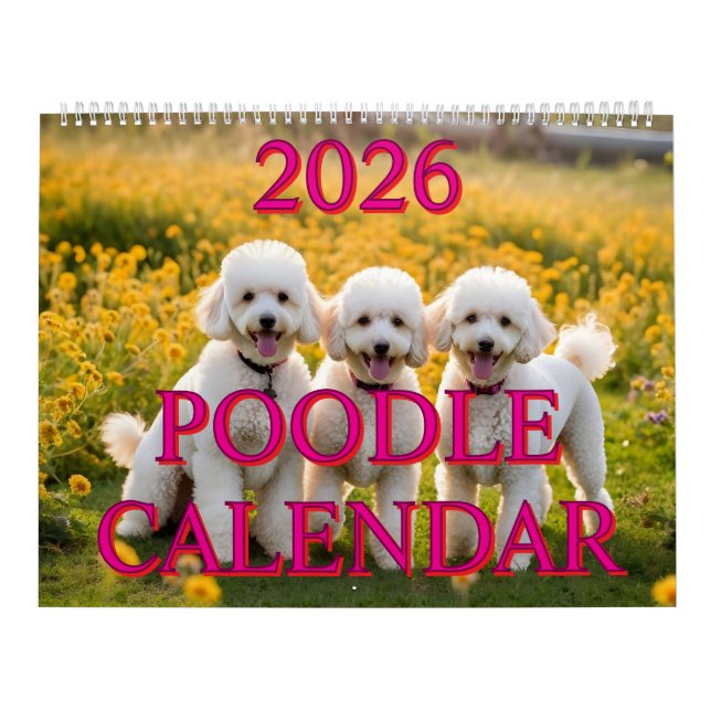 POODLE CALENDAR 2026 KALENDER (Titelbild)