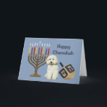 Poodle Chanukah Card Menorah Dreidel Feiertagskarte<br><div class="desc">Remembering family and friends during the Chanukah season is a wonderful way to keep in touch with the people you love and care about. I created these dog Chanukah cards with love and care and I am sure anyone who loves dogs will be delighted to receive them. You do have...</div>
