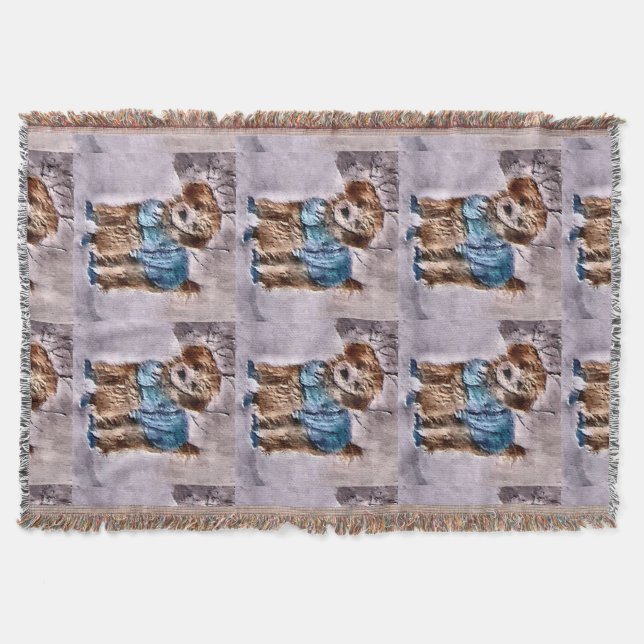 Poodle Christmas Art Decke (Vorderseite)