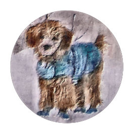 Poodle Christmas Art Schneidebrett