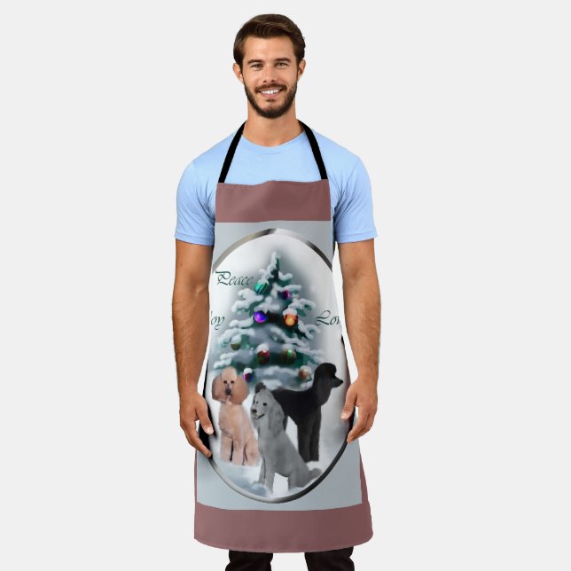 Poodle Christmas Cards Geschenke Schürze (Getragen)