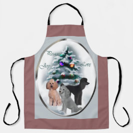 Poodle Christmas Cards Geschenke Schürze