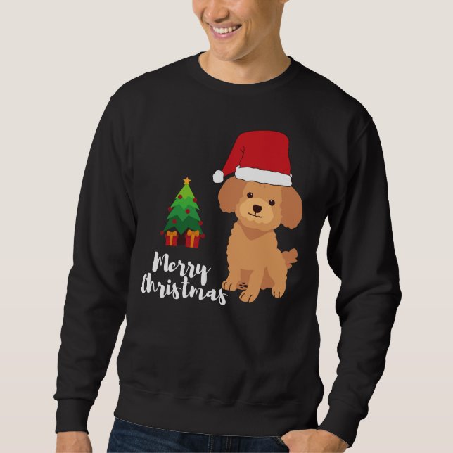 Poodle Christmas Classic Sweatshirt (Vorderseite)