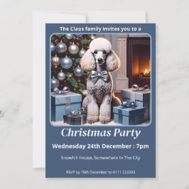 Poodle Christmas Einladung