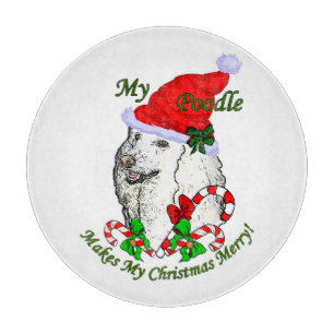 Poodle Christmas froh Schneidebrett