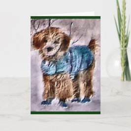 Poodle Christmas Geschenke Feiertagskarte