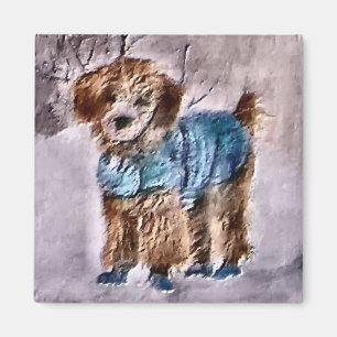 Poodle Christmas Geschenke Magnet