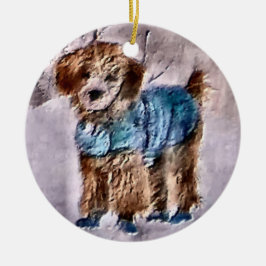 Poodle Christmas Geschenke Ornamet Keramik Ornament