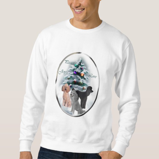Poodle Christmas Geschenke Sweatshirt (Vorderseite)