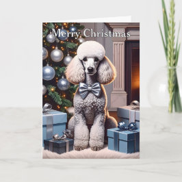 Poodle Christmas Karte