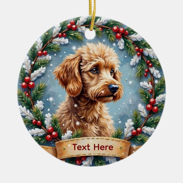 Poodle Christmas Ornament (Vorne)