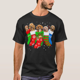 Poodle Christmas Poodle Dog Niedlich Socken Gesche T-Shirt