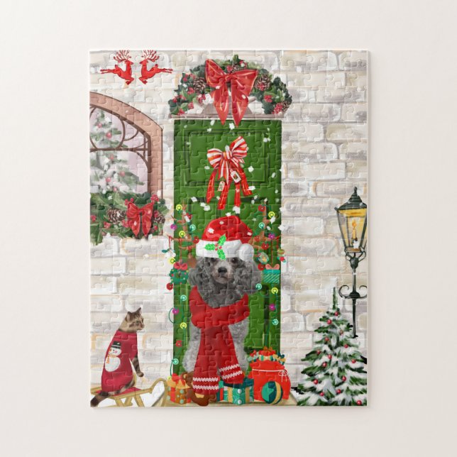 Poodle Christmas Puzzle (Vertikal)