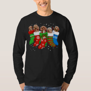 Poodle Christmas Sweater Poodle Dog Niedlich Socke T-Shirt