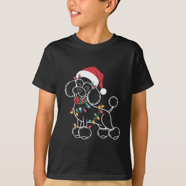 Poodle Christmas T-Shirt (Vorderseite)
