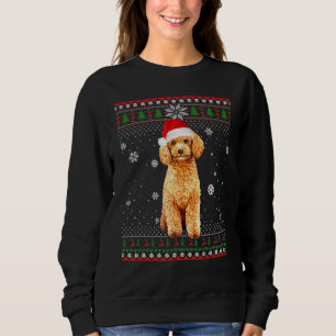 Poodle Christmas Weihnachtsmann Ugly Sweater Hund  Sweatshirt