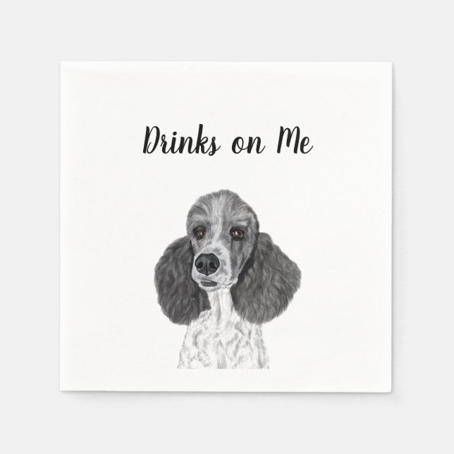 Poodle Cocktail Napkins Serviette (Vorderseite)