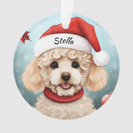 Poodle Custom Christmas Ornament
