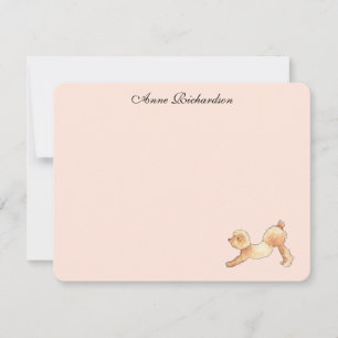 Poodle Custom Flat Vielen Dank Anmerkungen Dankeskarte