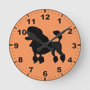 Poodle-Design-Wanduhren Runde Wanduhr