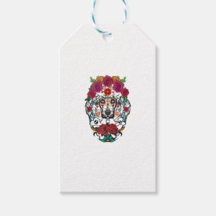 Poodle dia de los muertos Tag der Toten Hund suga Geschenkanhänger