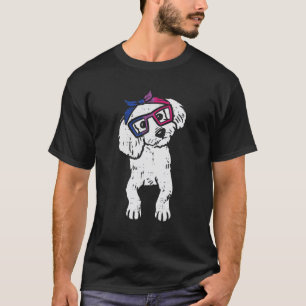 Poodle Dog Bandana LGBTQ Bisexuelle Flagge Gay Pri T-Shirt