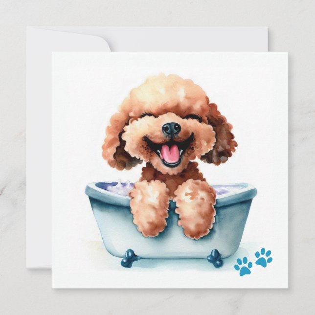 Poodle Dog Card (Vorderseite)